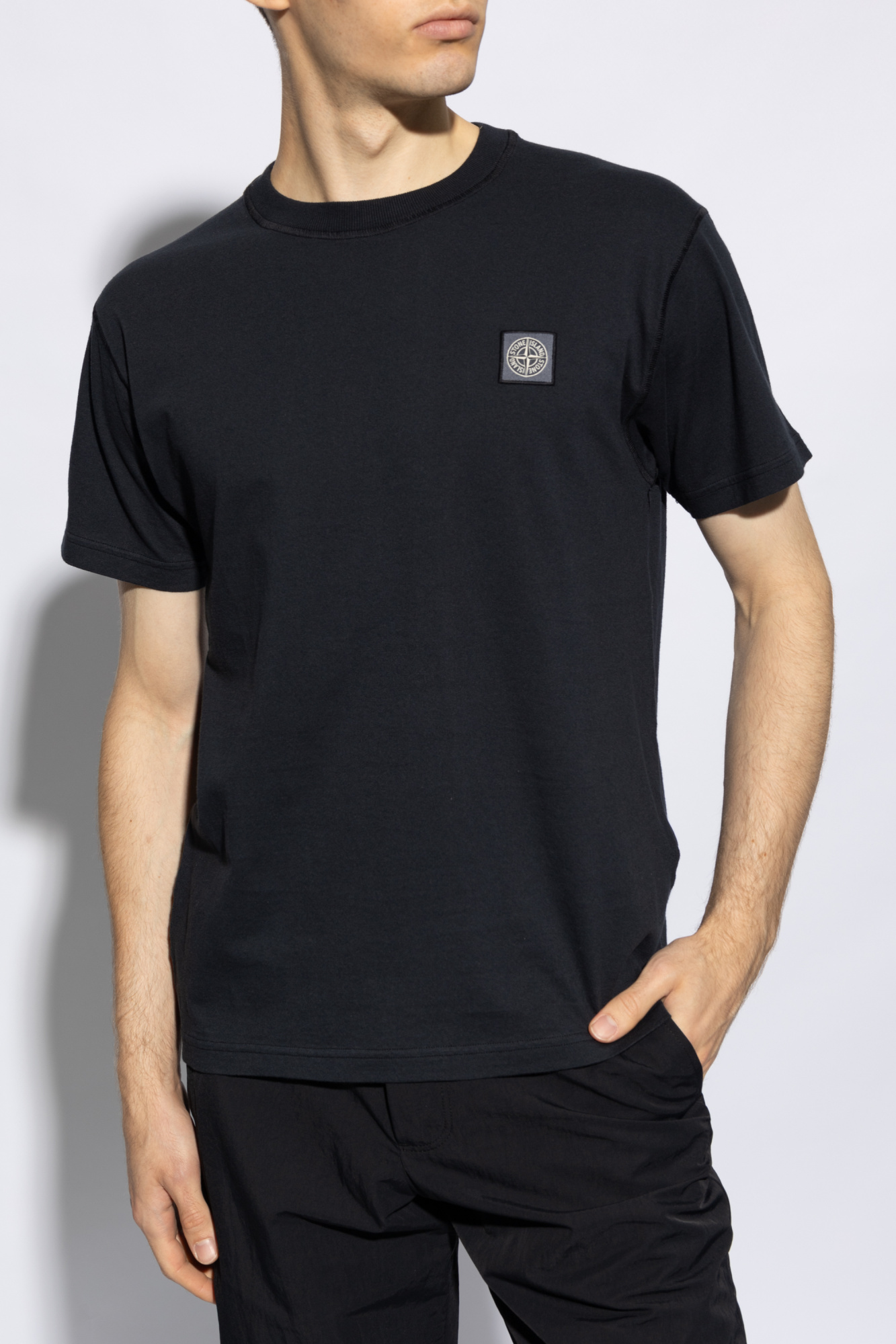 Stone Island T-shirt with logo patch | Men's Clothing | Vitkac